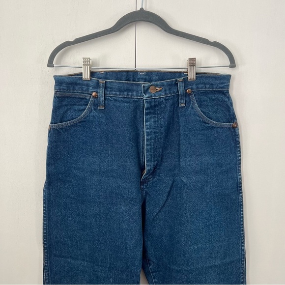 90s Wrangler 14MWG Cowgirl Blue 15x34 Vintage Made in USA Jeans Womens - Picture 5 of 9